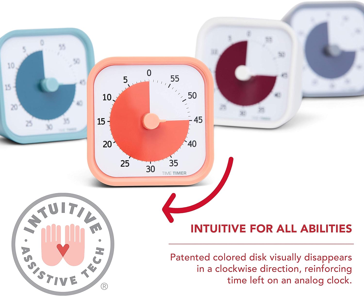 Detalle 2 de TIME TIMER Home MOD TTM9-HLB-W – wizualny timer 60-minutowy, niebieski
