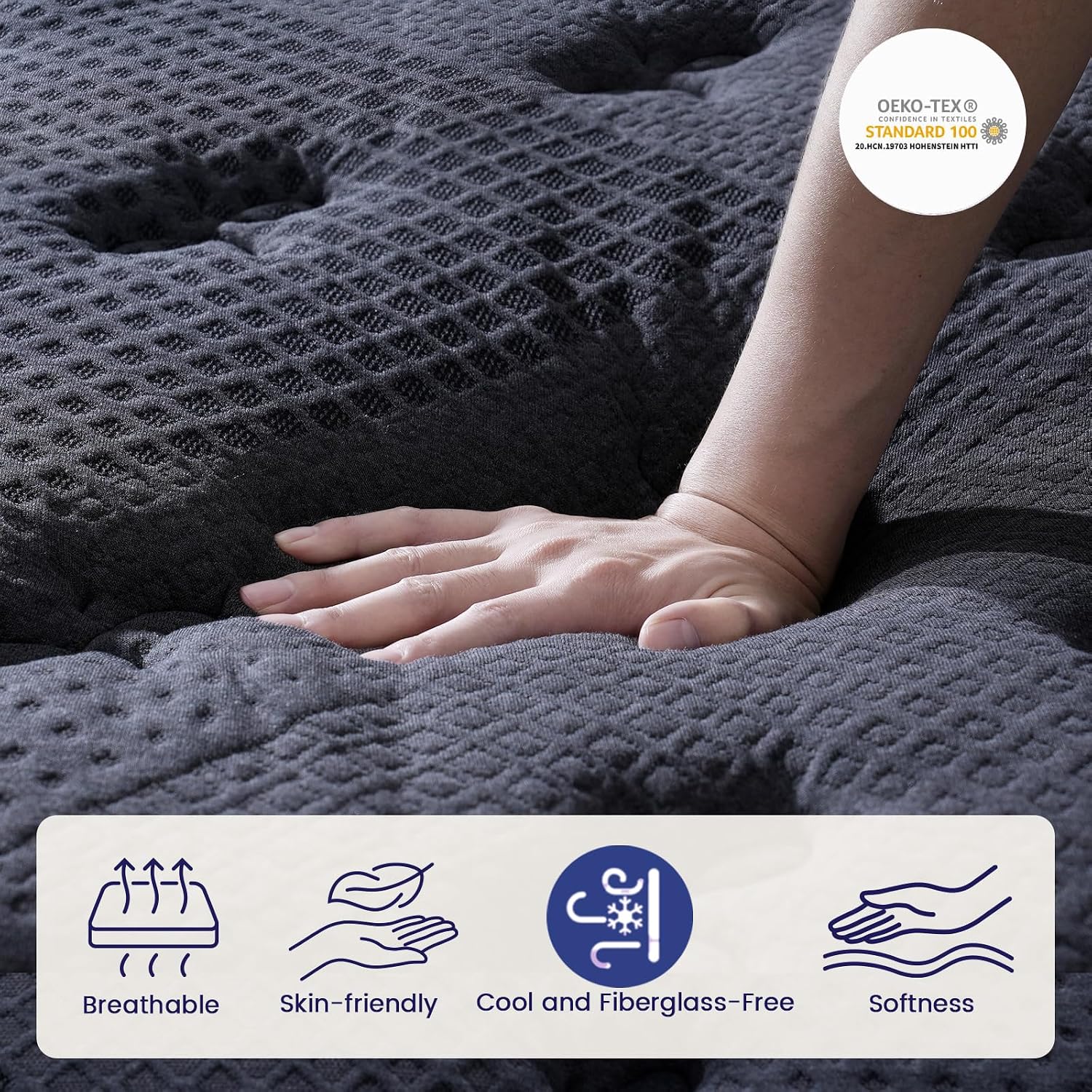 Thumbnail 6 de FANSACE MFA16Q-003 Queen Hybrid Mattress, 16-Inch Gel Foam & Pocket Springs