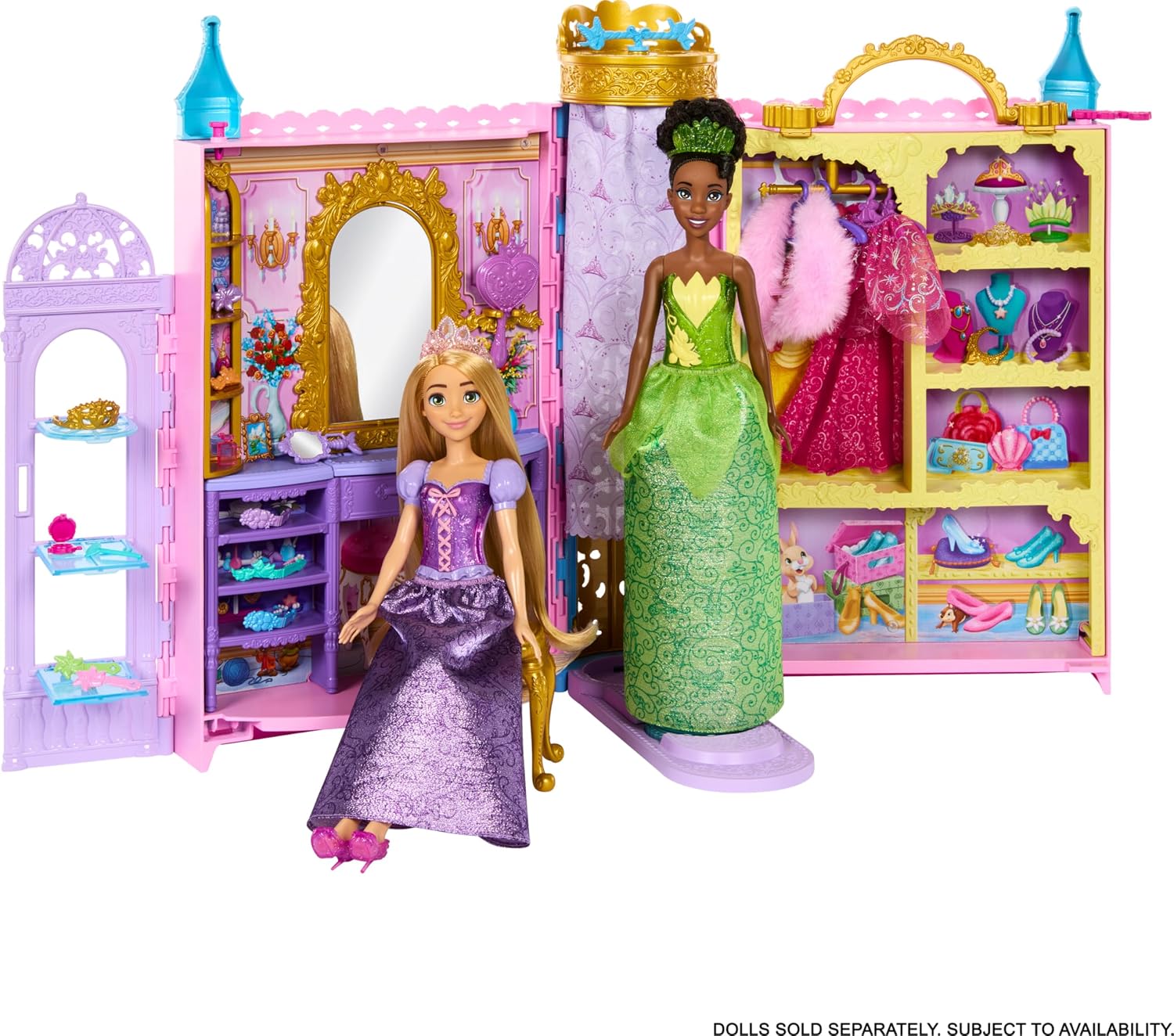 Thumbnail 4 de Mattel Disney Princess HXC20 garderobslekset Redo för balen med kläder och tillbehör