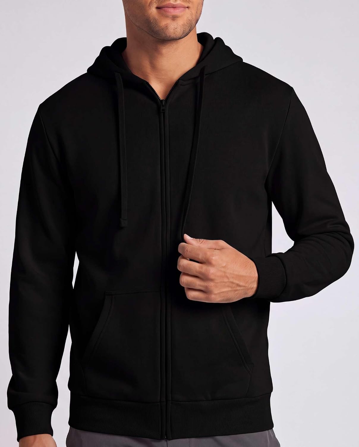 Detalle de Men's Full-Zip Hoodies in Brushed Fleece