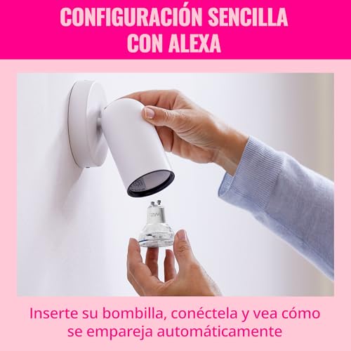 Detalle de WiZ Foco Inteligente LED de cristal GU10 RGB (4 uds) – compatible con Alexa, Google Assistant y Apple Home