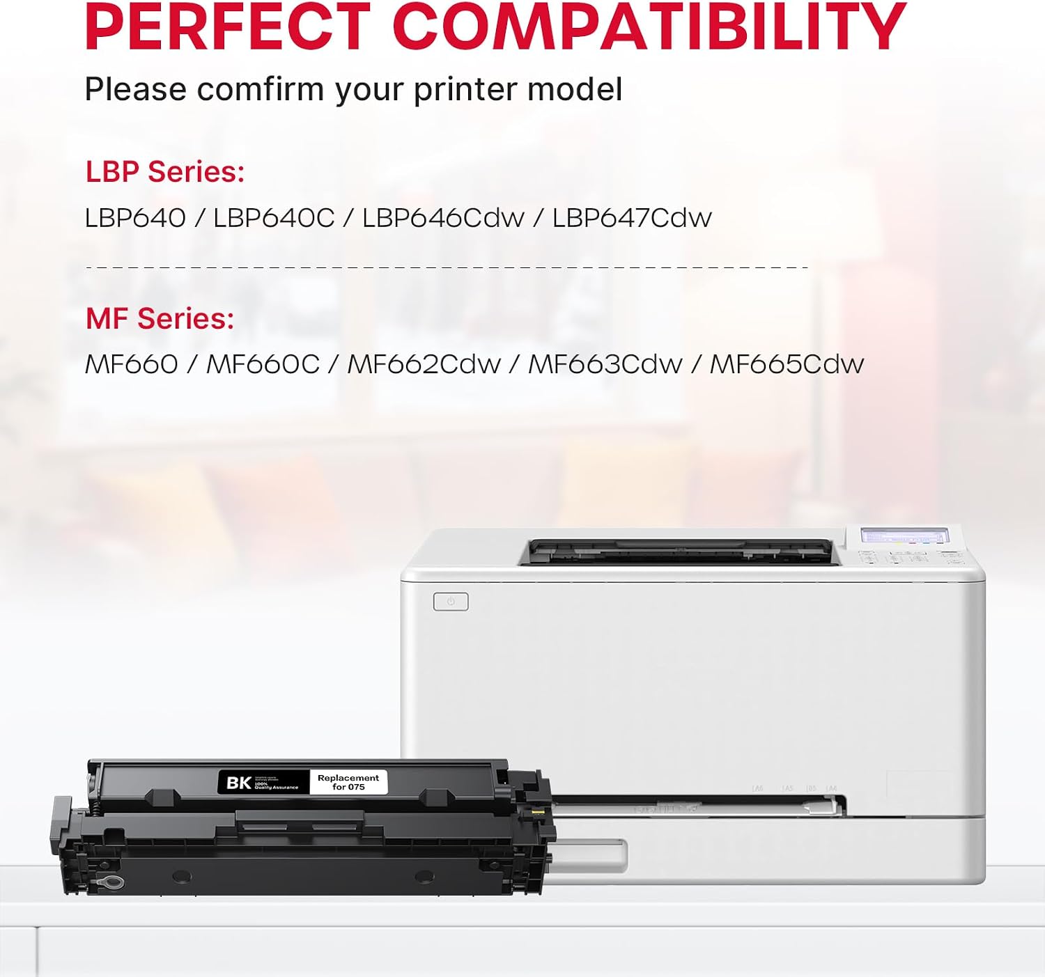 Detalle de belietop 075 Compatible Toner Cartridge 4-Pack for Canon Colour Laser Printers