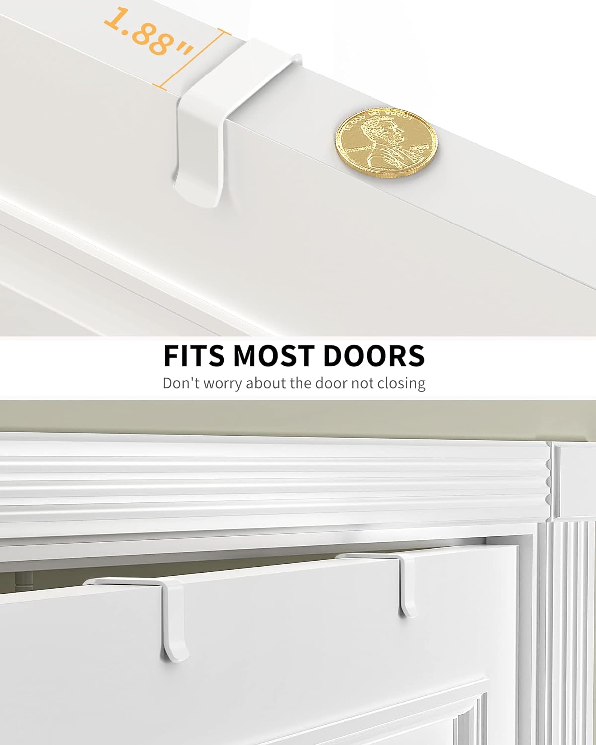 Detalle de Moforoco Spice rack over the door 9-Tier White Metal Pantry Organizer