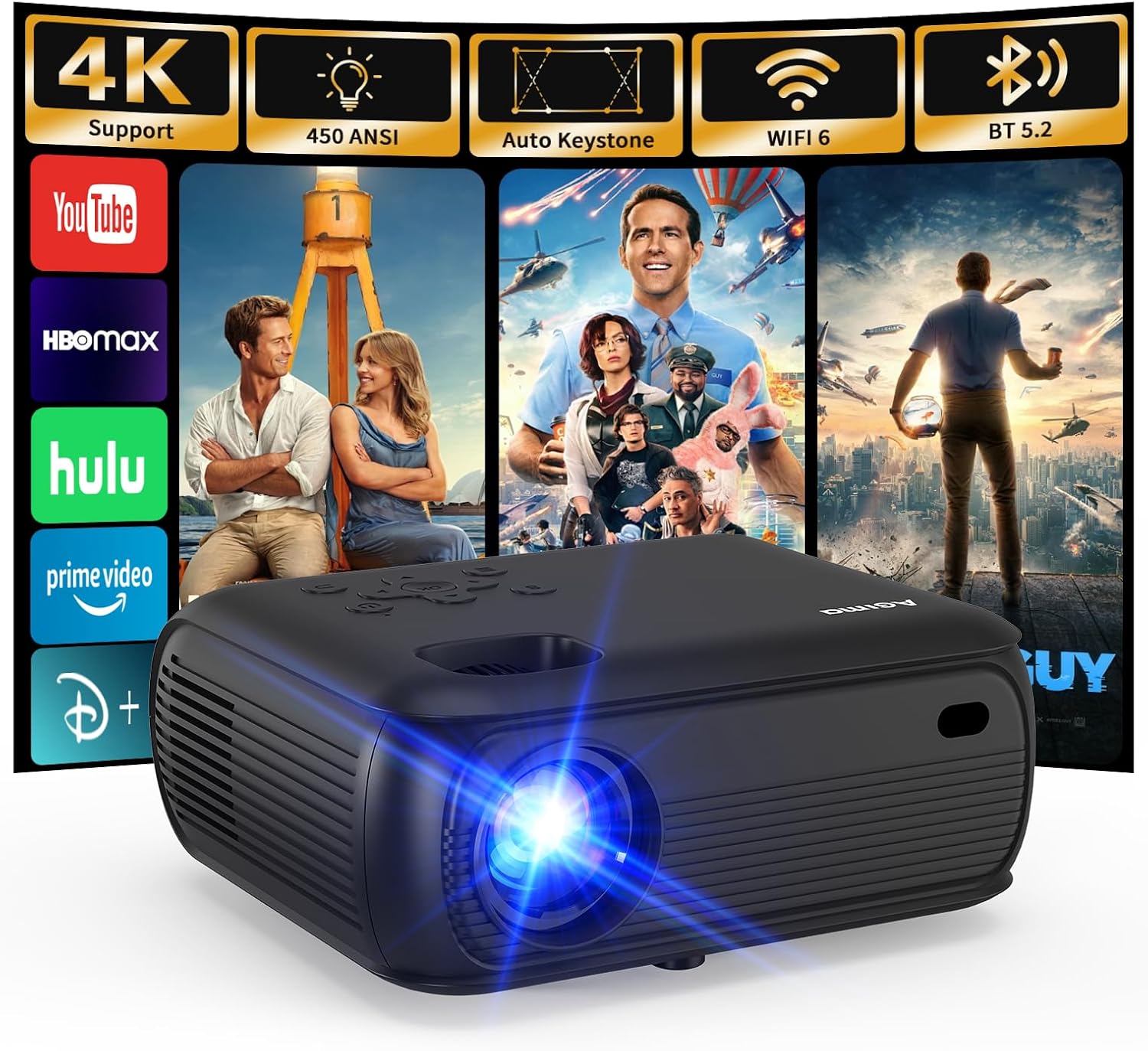 Detalle de X6 Mini Beamer WLAN Bluetooth 1080p