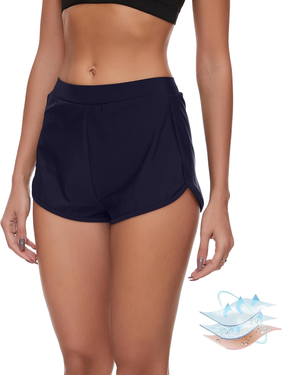 Thumbnail 6 de Leovqn Period Swimwear Shorts: Leakproof Built-in Bikini Bottom for Teens