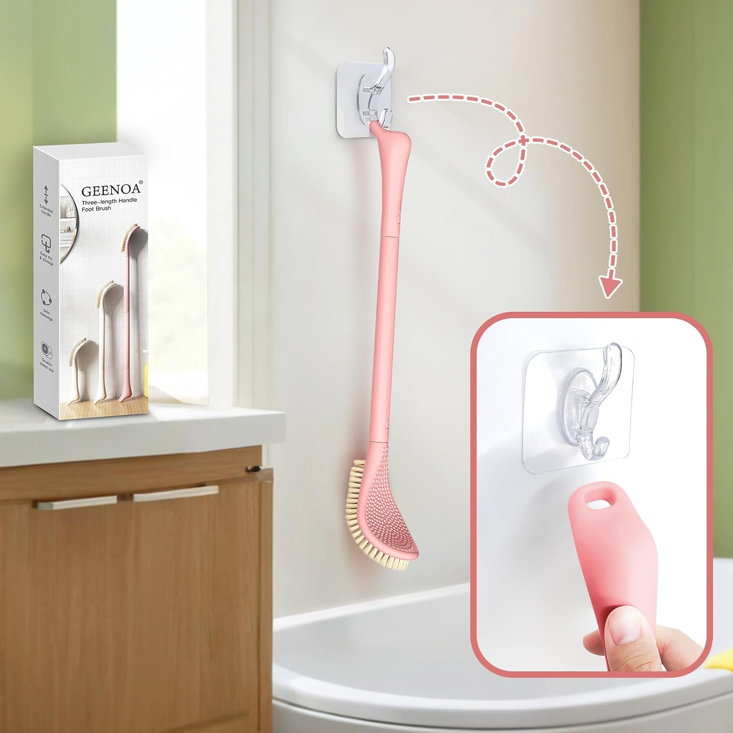 Thumbnail 6 de GEENOA Foot Brush with Adjustable 3-in-1 Handle and Curved Head
