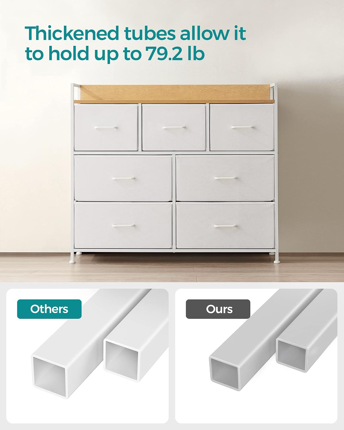 Thumbnail 5 de SONGMICS Fabric Drawer Dresser, 7 Drawers