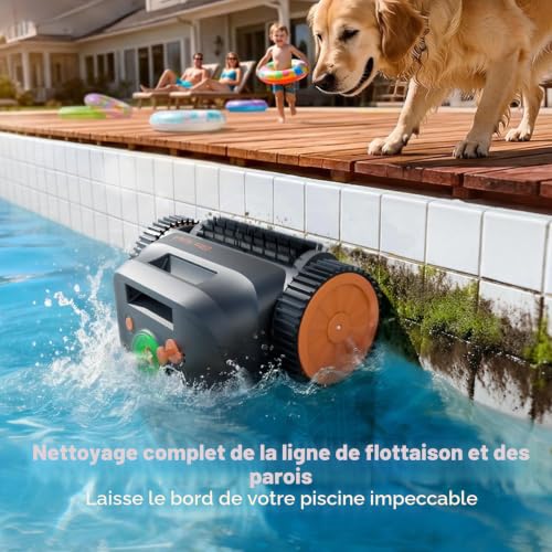 Detalle 2 de (2026 Upgraded) CoasTeering Robot Piscine Sans Fil – Fond et Parois