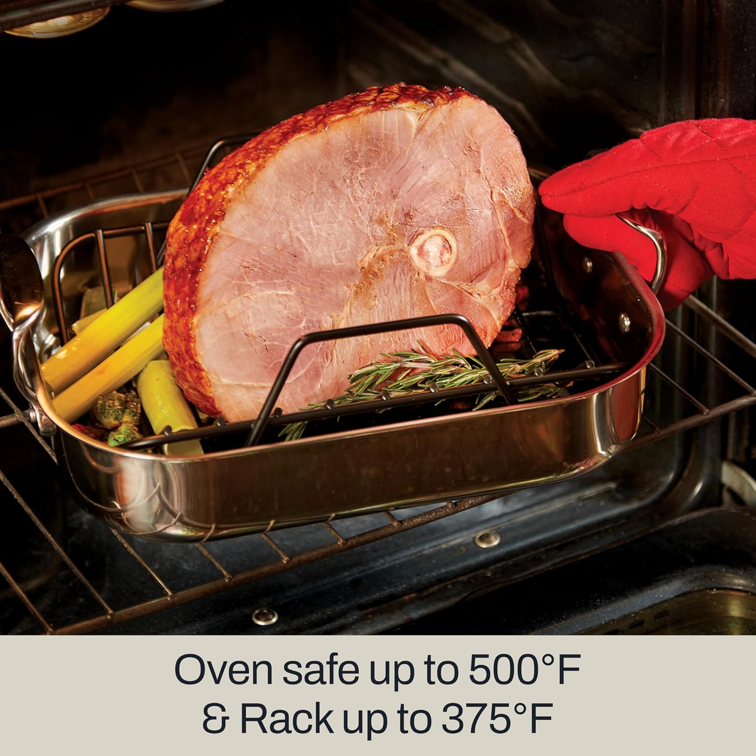 Detalle 2 de All-Clad Stainless Steel Roasting Pan 13" x 16
