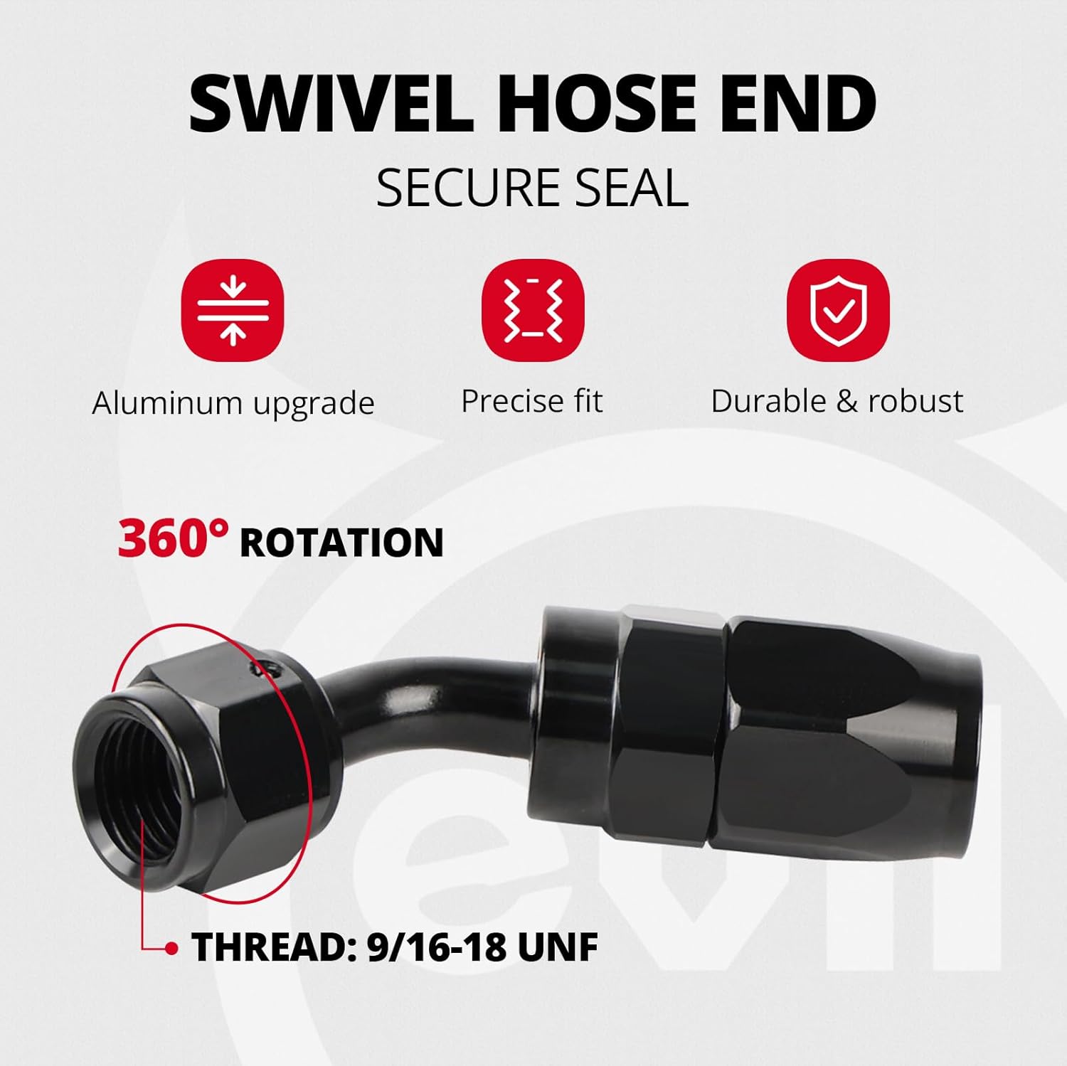 Detalle de EVIL ENERGY 6AN Braided Fuel Line Kit with 20 ft Nylon-Reinforced Hose and 10 SAE Ends