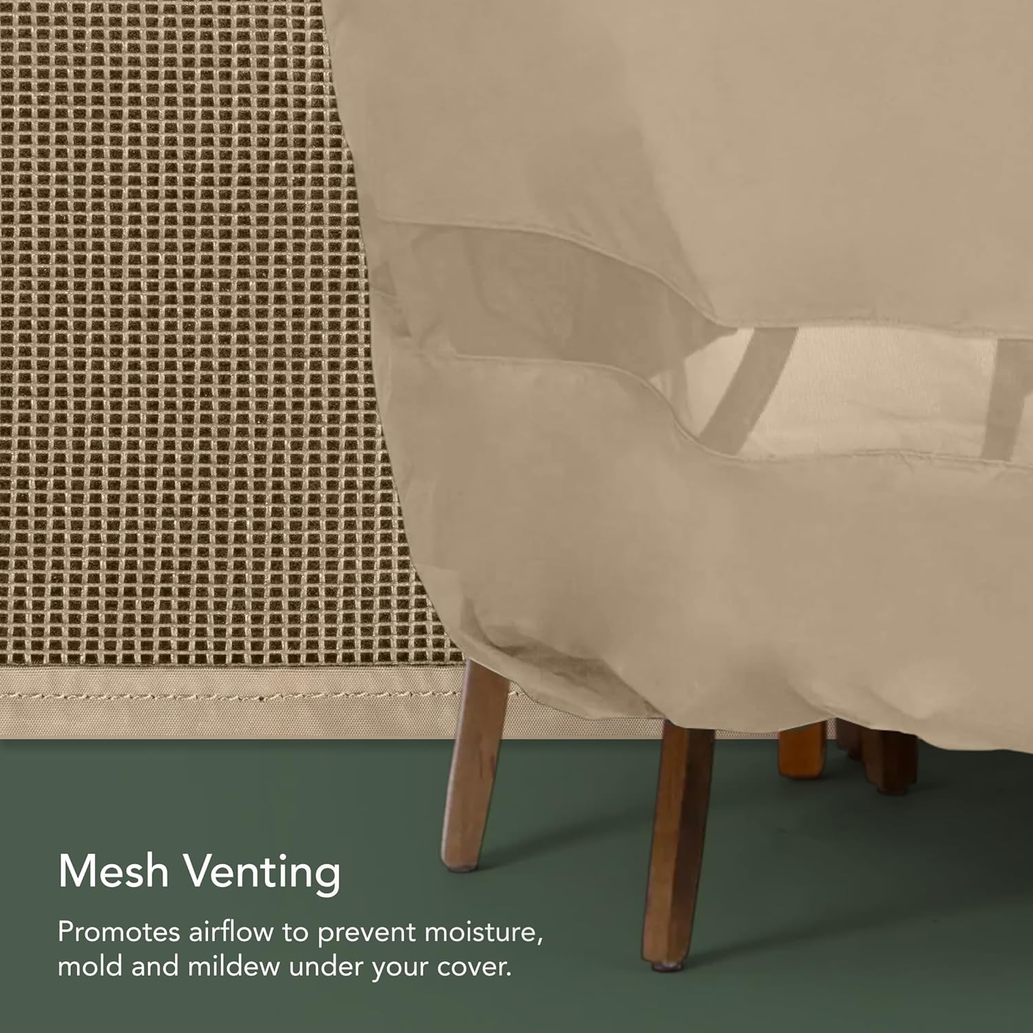 Thumbnail 3 de Covermates Classic Outdoor Chair Cover — Lightweight Weather-Resistant Tan