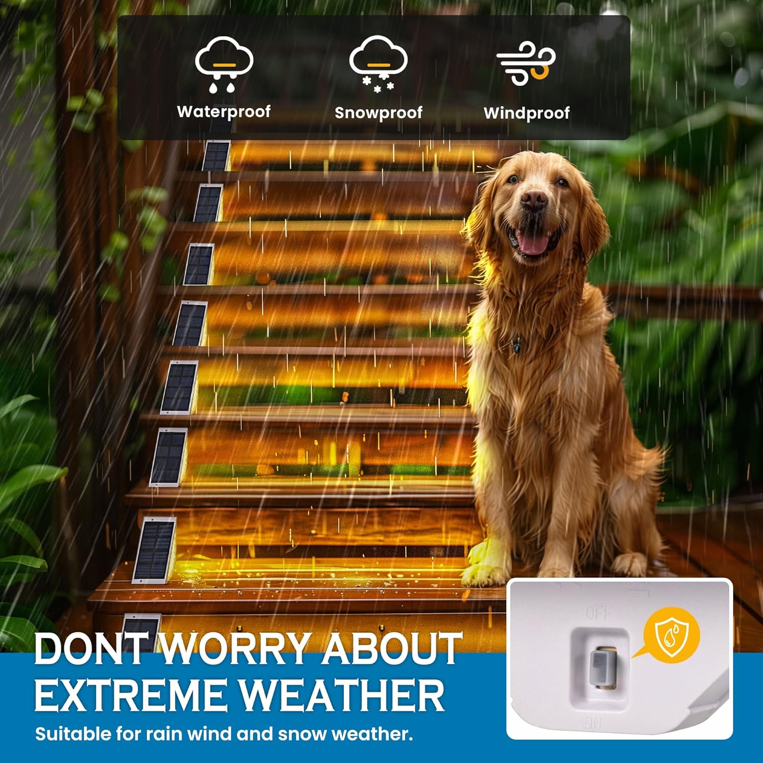 Thumbnail 2 de Solpex 6 Pack Solar Step Lights: Waterproof LED Deck and Garden Path Lighting