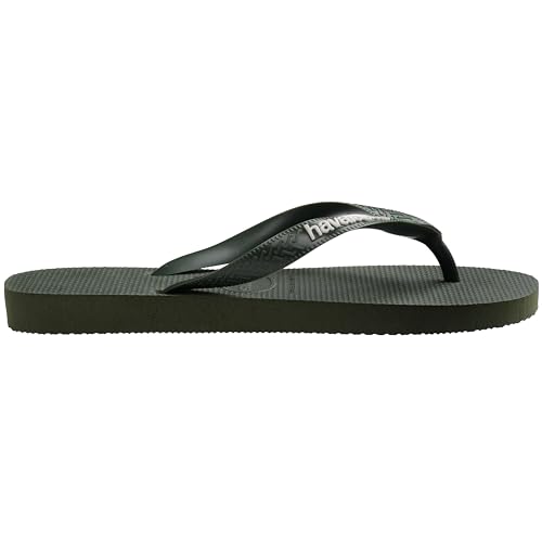 Detalle de Havaianas Top Brasil Logo Unisex Olive Green 43 EU – Infradito in gomma, comodo e leggero