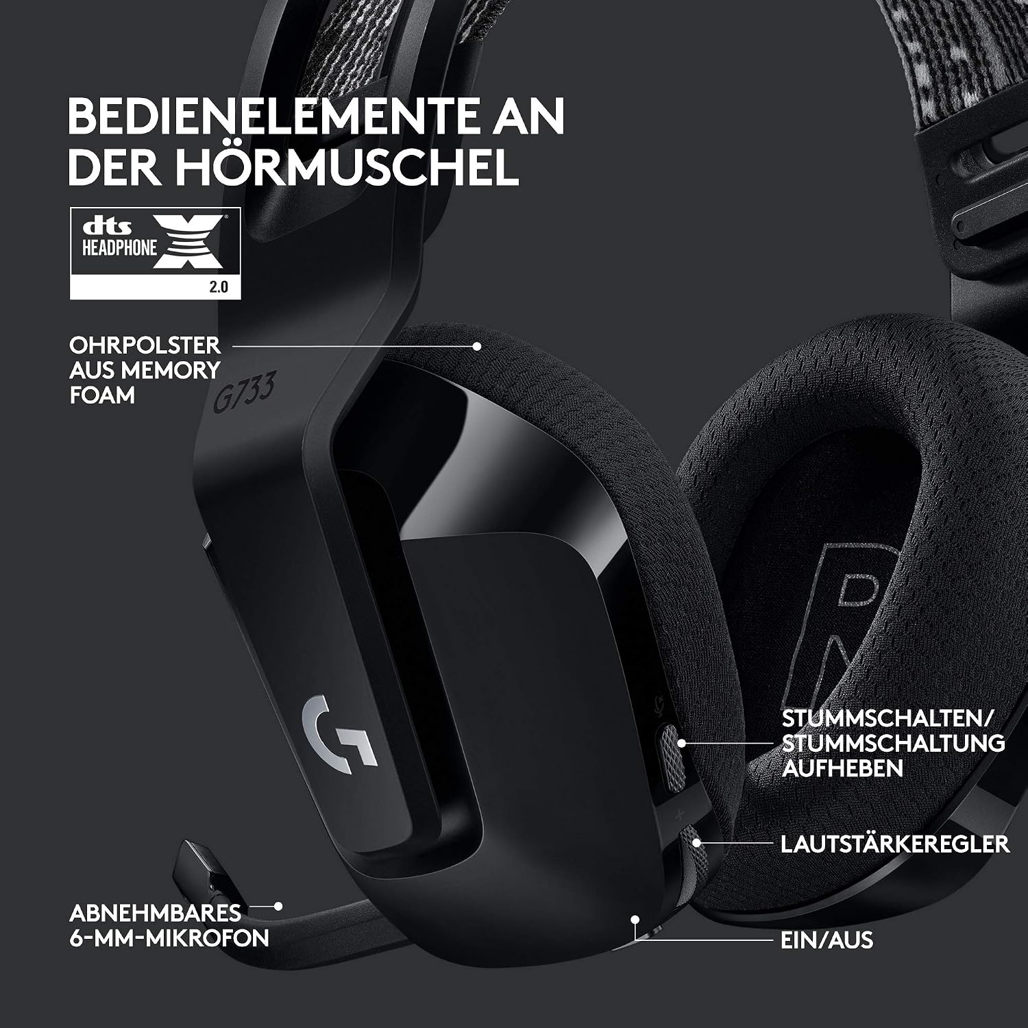 Thumbnail 5 de Logitech G G733 Lightspeed Headset 29 h