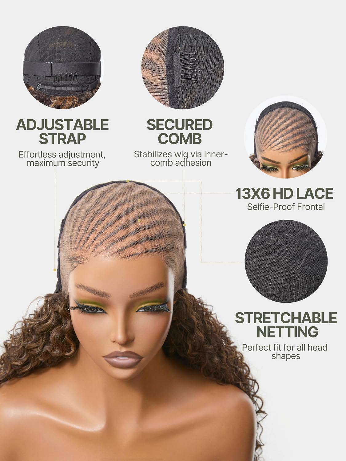 Thumbnail 6 de Frodio Cornrow Braided Wig 24 Inches