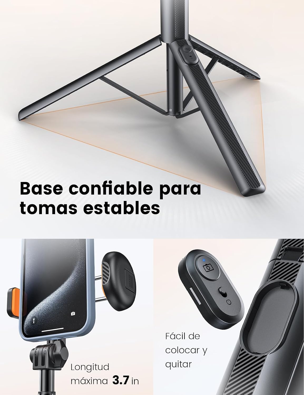 Thumbnail 2 de ANXRE Trípode 180cm con Control Remoto para Móvil 📸