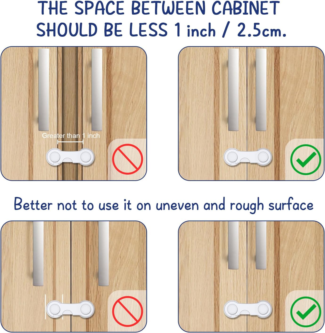Thumbnail 4 de Septeamay child safety cupboard locks (12-pack) for drawers, doors & fridges