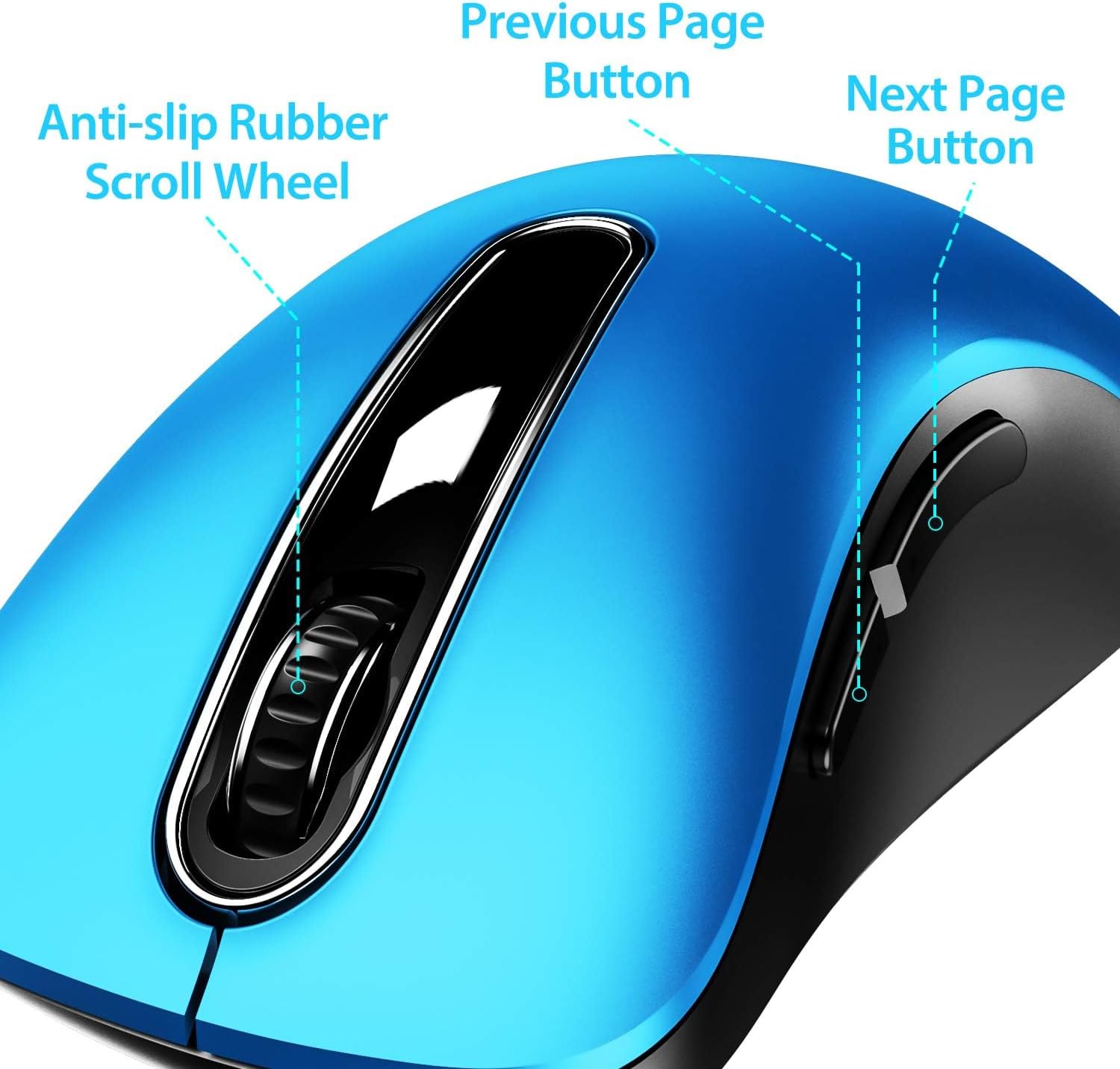 Detalle 2 de memzuoix 2.4G Portable Wireless Mouse 1400 DPI