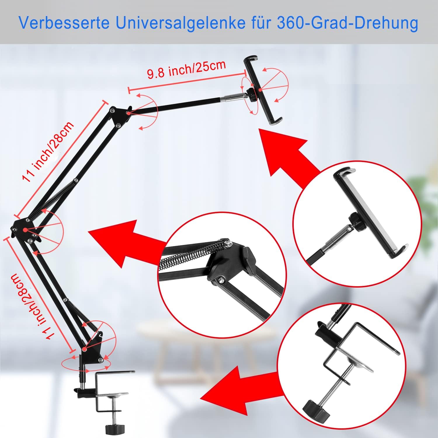 Thumbnail 2 de Adjustable Foldable Tablet Stand 4.5–12.9"