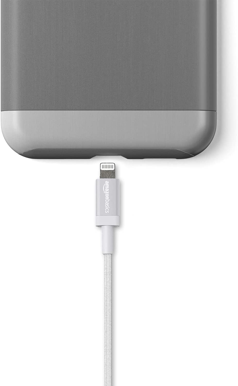 Detalle de Amazon Basics Verbindungskabel Lightning auf USB-A – Nylon-ummflochten, 0,9 m, MFi-zertifiziert