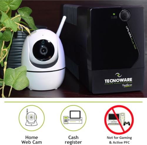 Detalle 1 de Tecnoware Power Systems UPS ERA PLUS 750VA: protezione affidabile per PC e modem, 2 Schuko