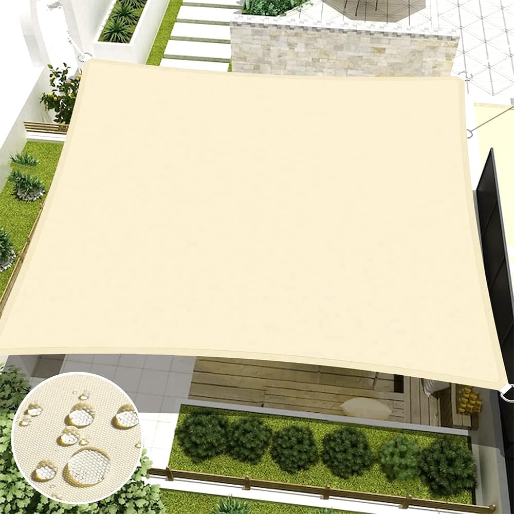Detalle de Voile d'ombrage rectangulaire 3 x 4 m avec œillets et fixation – protection UV et résistance aux intempéries