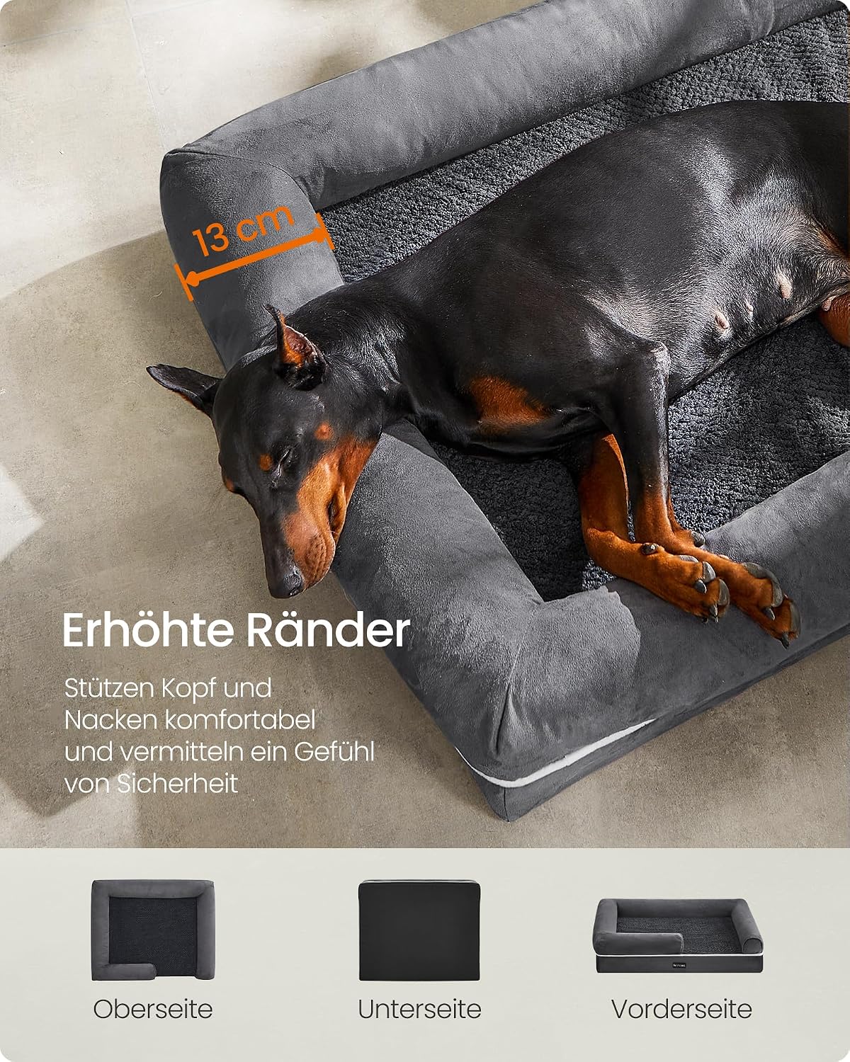 Detalle 2 de Feandrea Orthopädisches Hundebett 120×85 cm