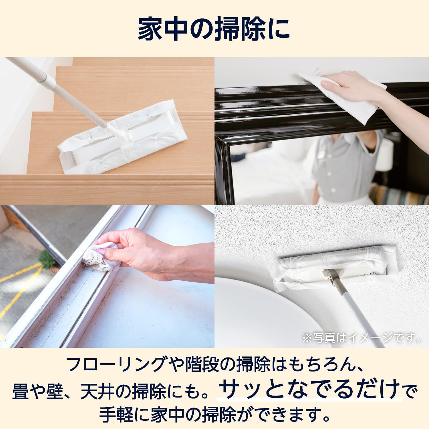 Detalle de by Amazon BAFCDS403P 床用掃除ドライシート 40枚×3パック 無香料
