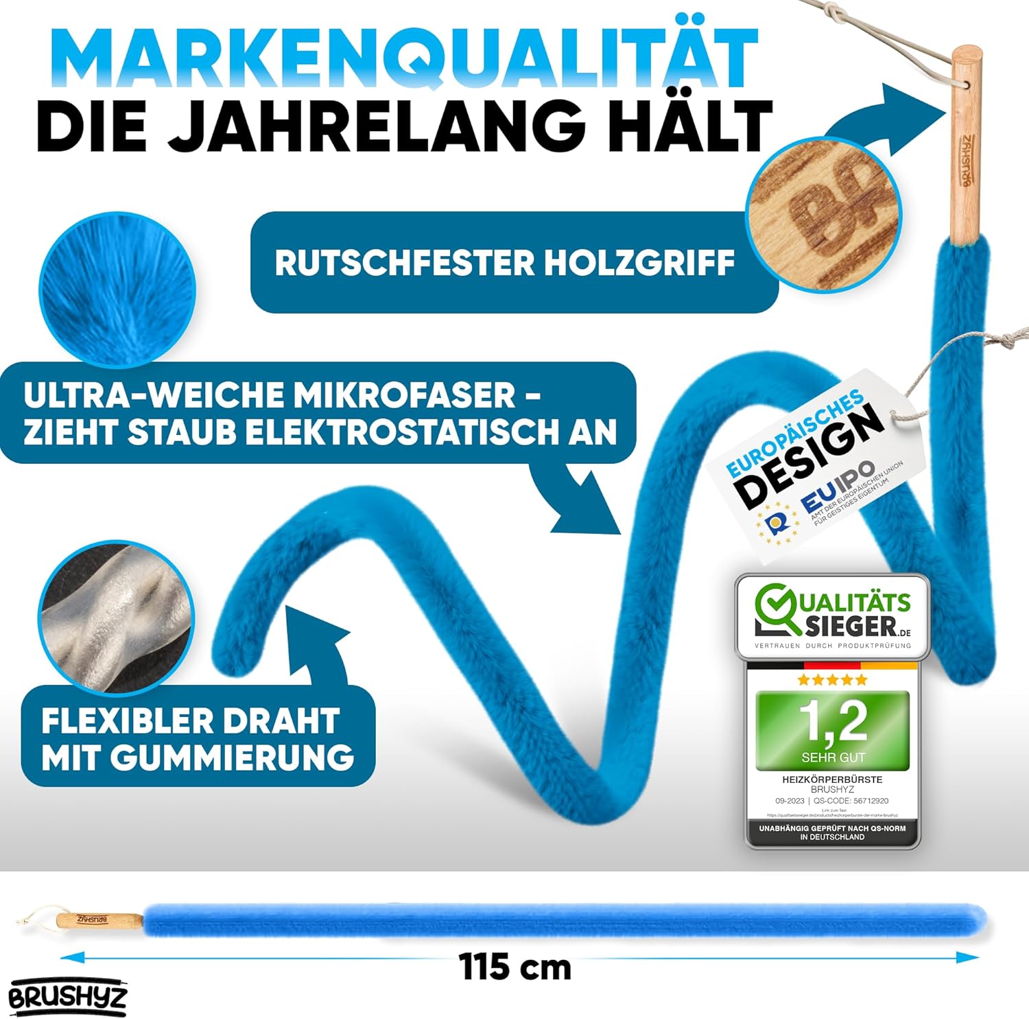 Thumbnail 3 de BRUSHYZ Heizungsbürste 115 cm für Heizkörper