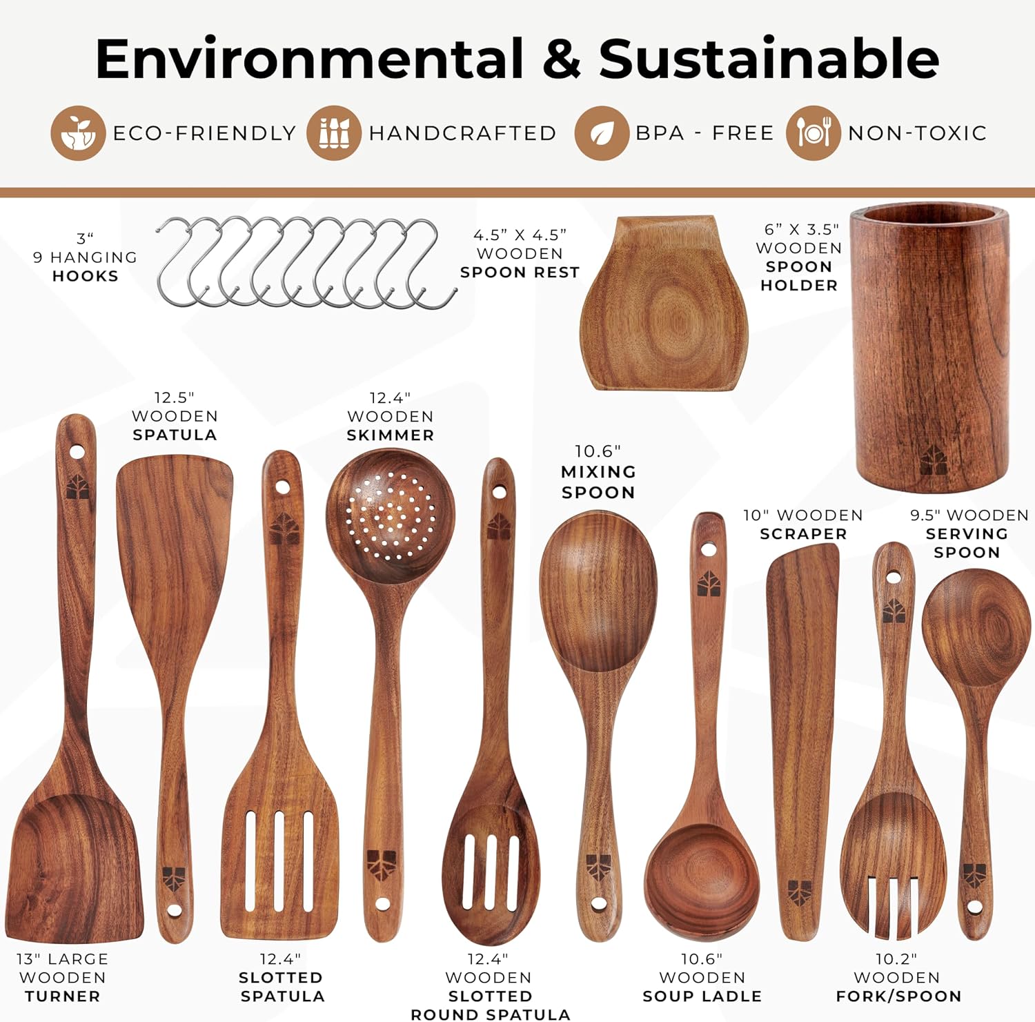 Thumbnail 3 de Woodenhouse Teak Utensil Set 12pc