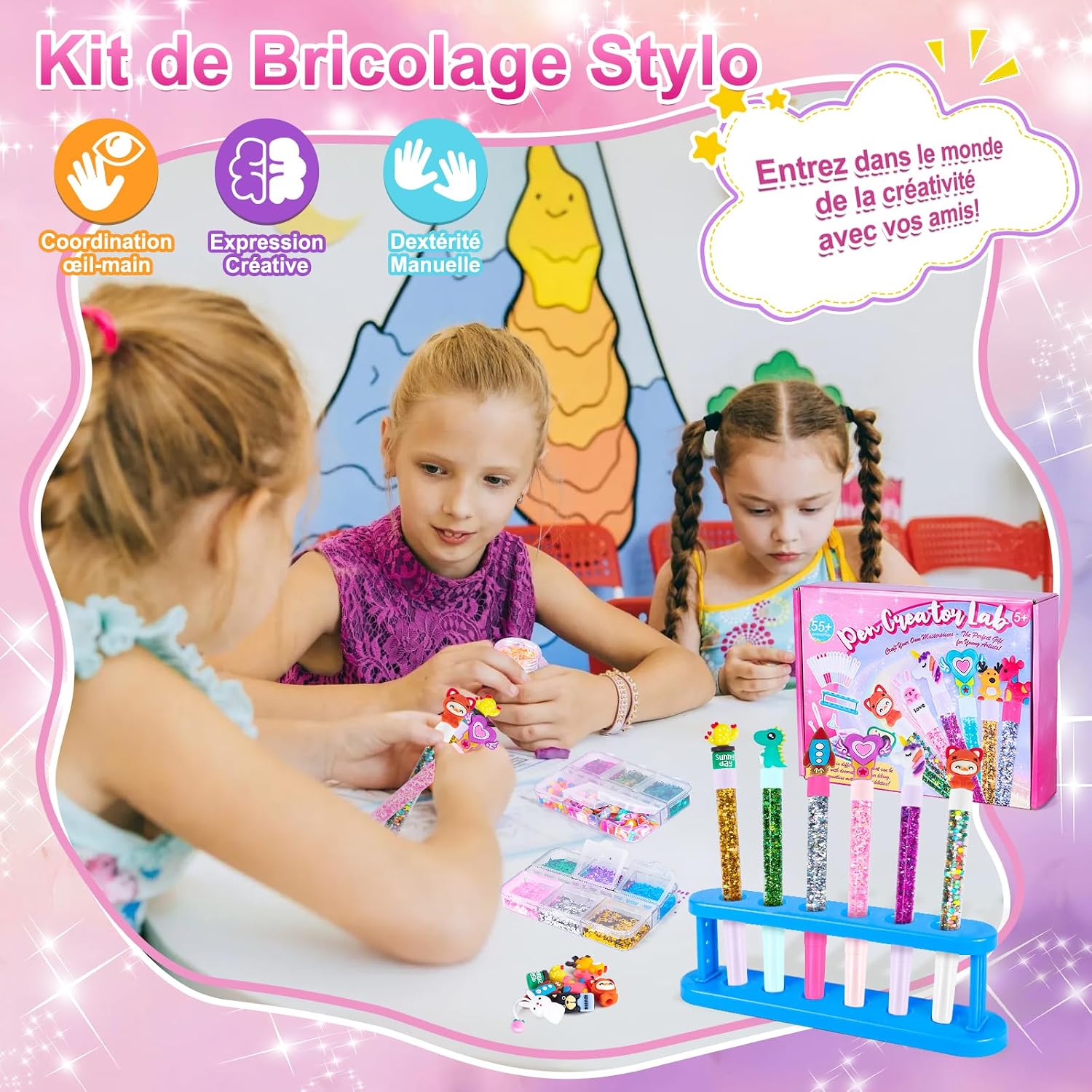 Thumbnail 3 de Kazzley Fabrique à Stylo : kit de création pour enfants avec 55+ accessoires