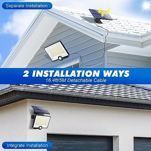 Detalle 2 de Pxwaxpy Luz Solar Exterior 204LED/2000LM con Sensor de Movimiento y IP65