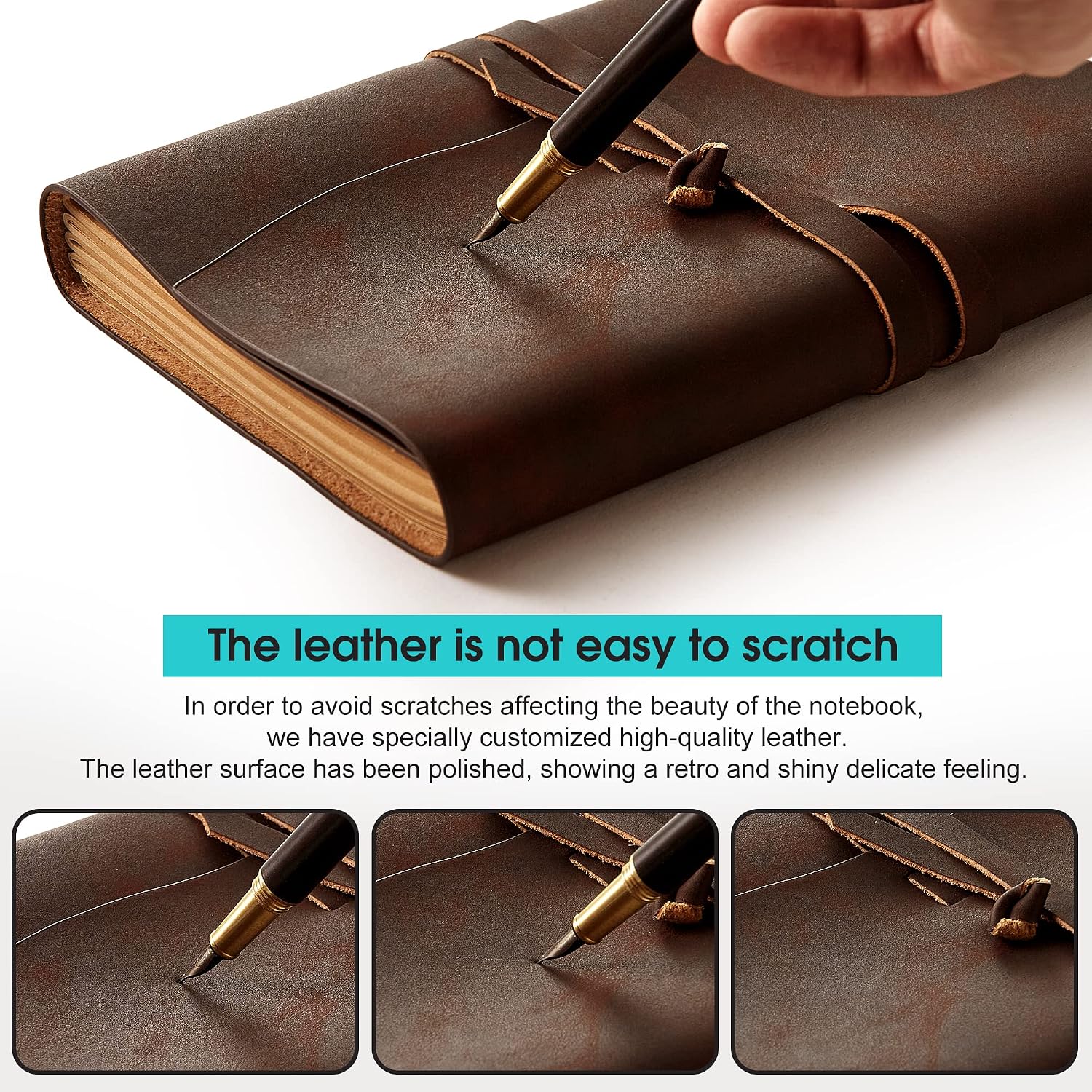 Detalle 1 de RILIHO Leather Journal, A5