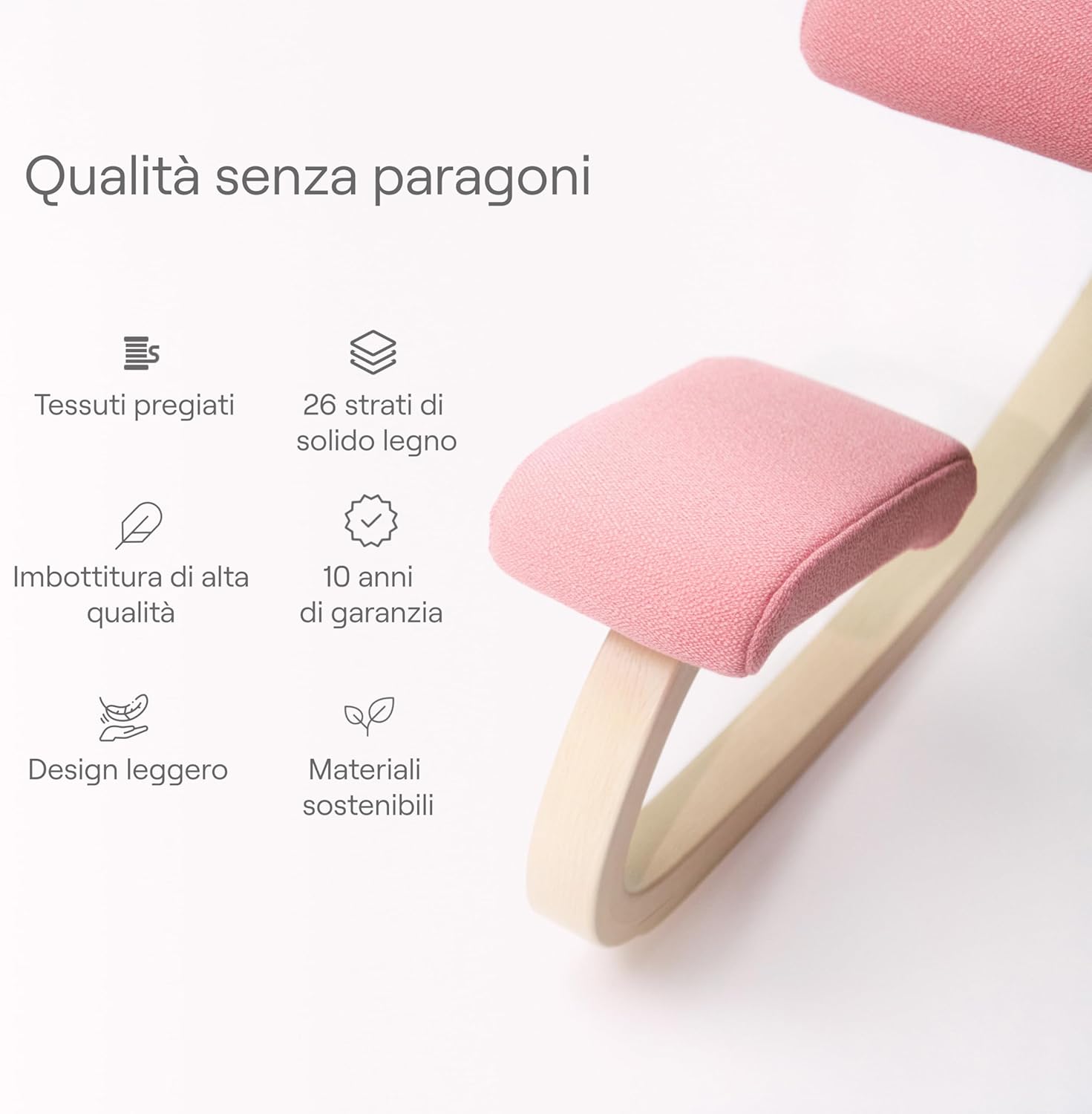 Thumbnail 3 de Varier Variable Balans Sedia Ergonomica in Legno Naturale/Nero — movimento e stile per ufficio, studio o casa
