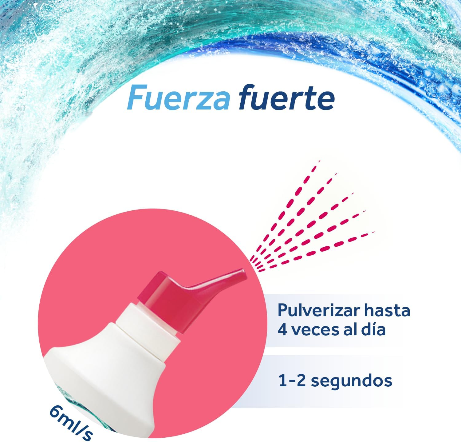 Thumbnail 4 de Nasalmer Fuerte 3 – Spray nasal de agua de mar isotónica, 135 ml, para congestión en adultos y niños a partir de 10 años