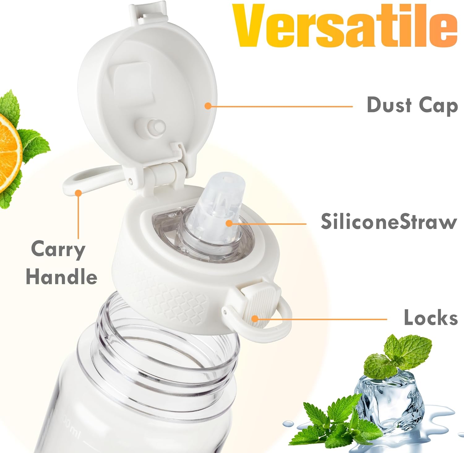 Thumbnail 3 de GOPPUS 500ml Tritan Clear Water Bottle