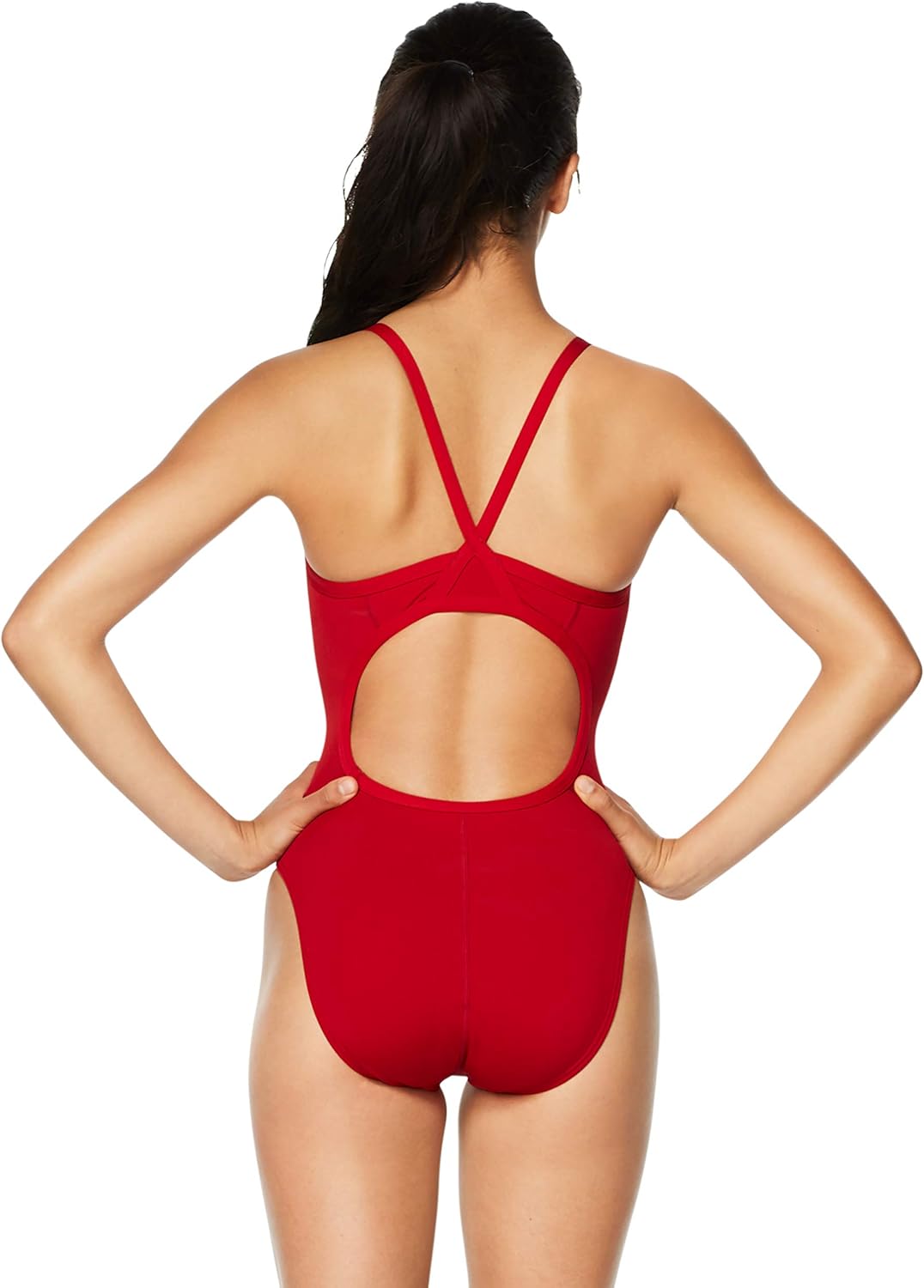 Detalle de Speedo Women's One Piece Prolt Flyback Solid Swimsuit — Team Colors
