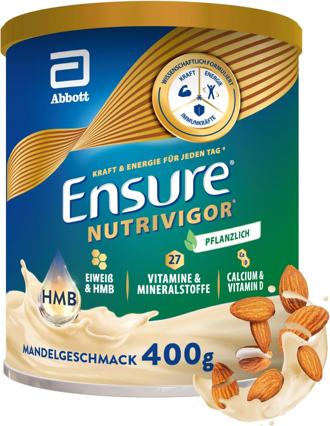 Detalle de Ensure NutriVigor Plant Based Mandelgeschmack – 400 g