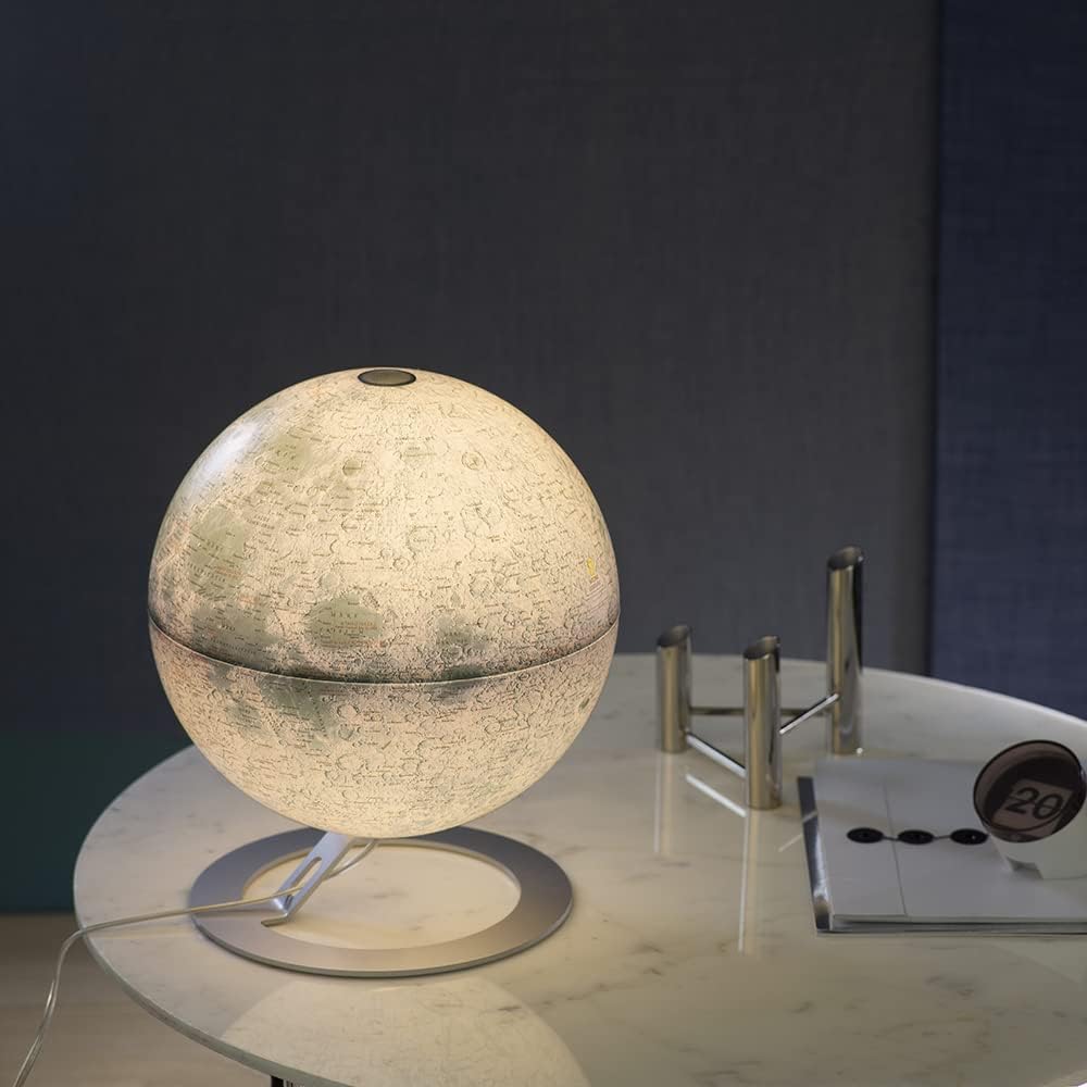 Thumbnail 5 de Tecnodidattica Mappamondo National Geographic Luna – Mappa Lunare Luminoso, Girevole e con Base in Alluminio