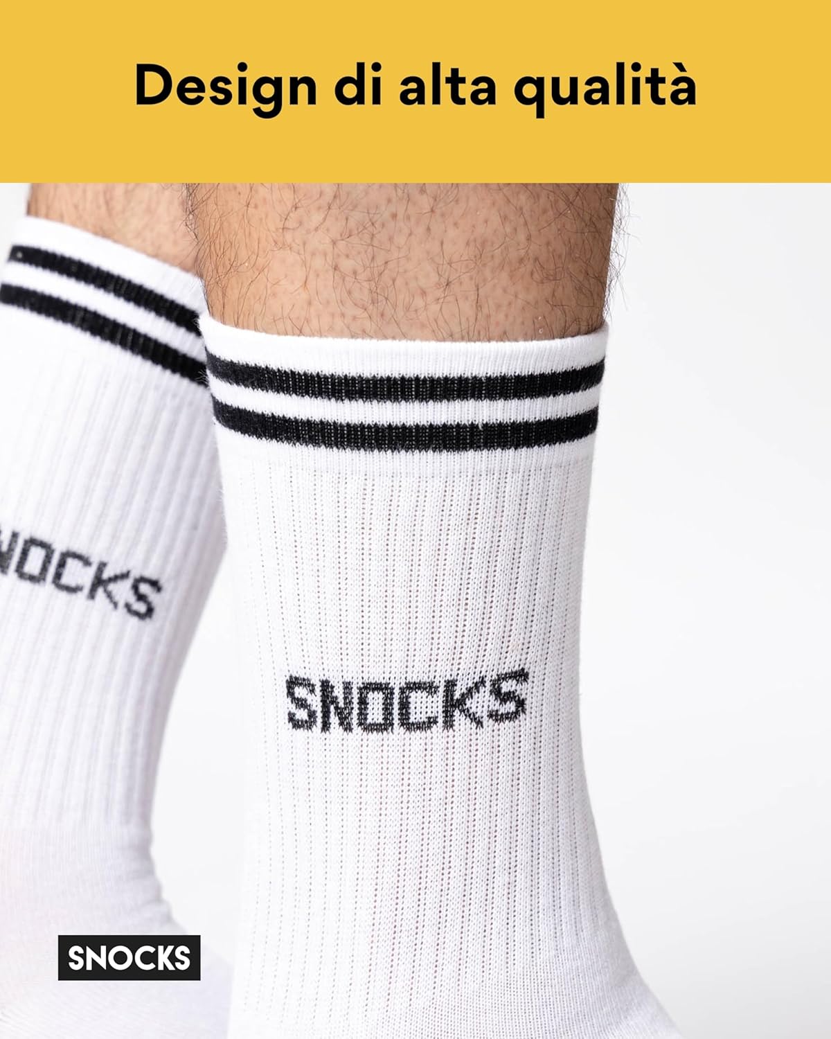 Thumbnail 1 de Snocks 4 paia di calze spugna antiampolla in cotone organico uomo & donna (taglia 35-50)