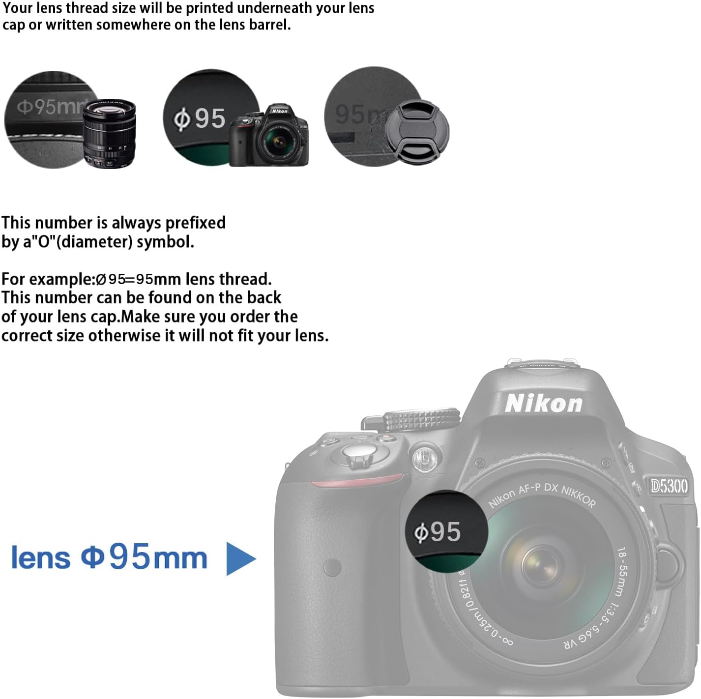 Thumbnail 3 de 95mm Kamera Objektivdeckel – Schutzdeckel für Nikon, Canon, Sony und andere DSLRs (Ø95 mm)