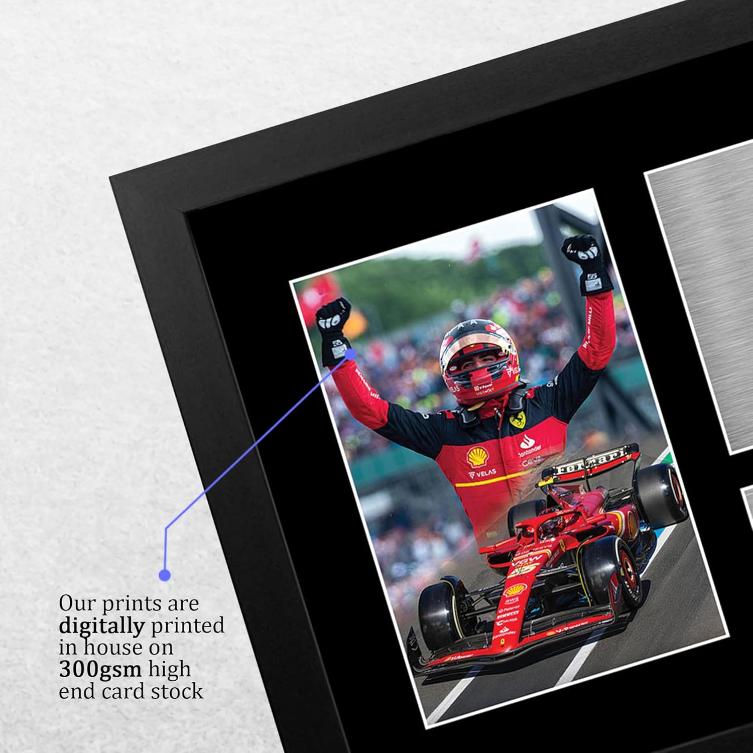 Thumbnail 3 de HWC Trading FR A4 Carlos Sainz Jr Ferrari Gifts Printed Signed Autograph Picture (A4 framed)