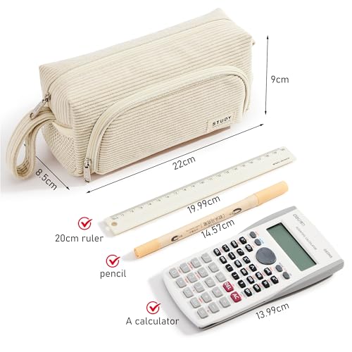 Thumbnail 5 de KALIDI Corduroy Pencil Case Bag with Multi Pockets