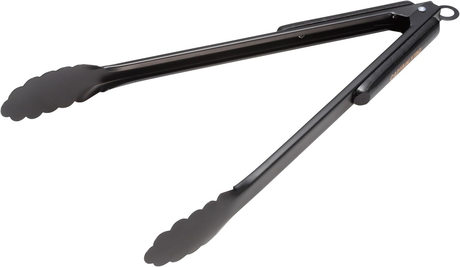Detalle de キャプテンスタッグ UG-3331 BBQトング 35cm 木製グリップ・ストッパー付き