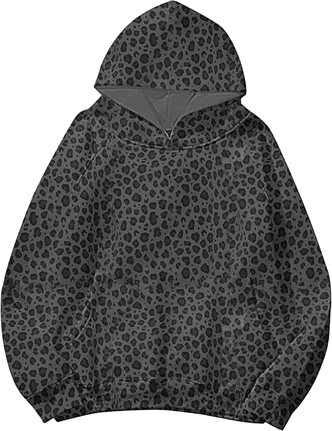 Detalle de Lauweion Fleece Leopard Oversized Hoodie