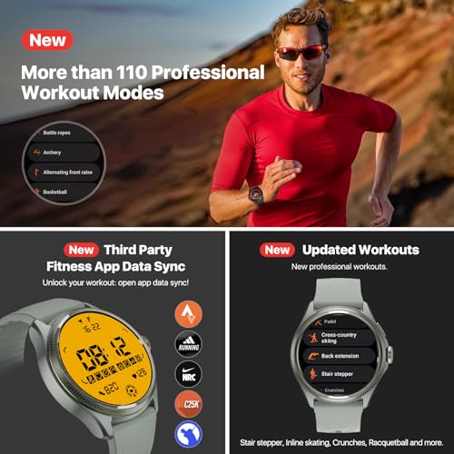 Thumbnail 4 de TicWatch Pro 5 Enduro Smartwatch for Men – 1.43" Android Wear OS with 90 Hrs Battery and 110+ Workout Modes