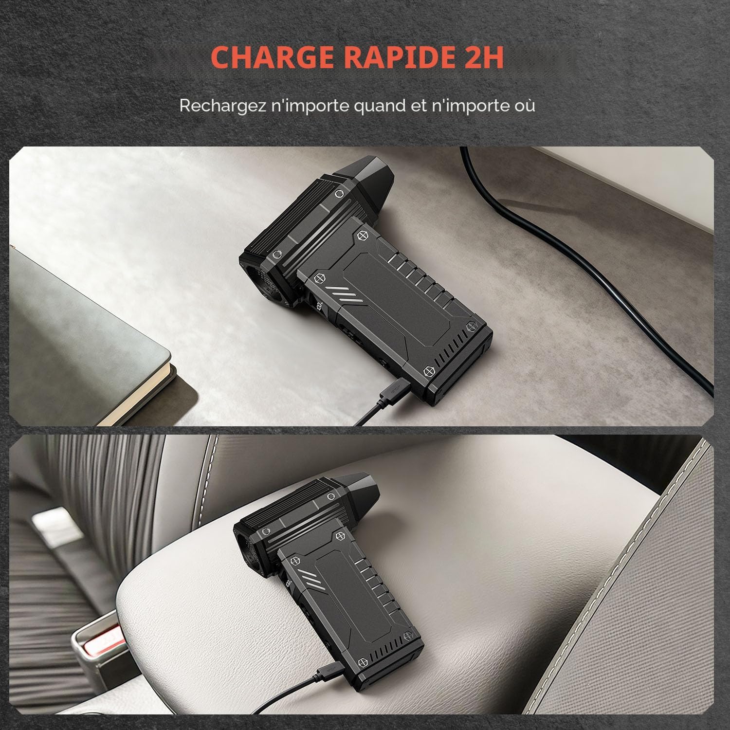 Thumbnail 6 de Anruzon Souffleur d’Air Électrique 350000 RPM, 12000 mAh – Nettoyage puissant et polyvalent