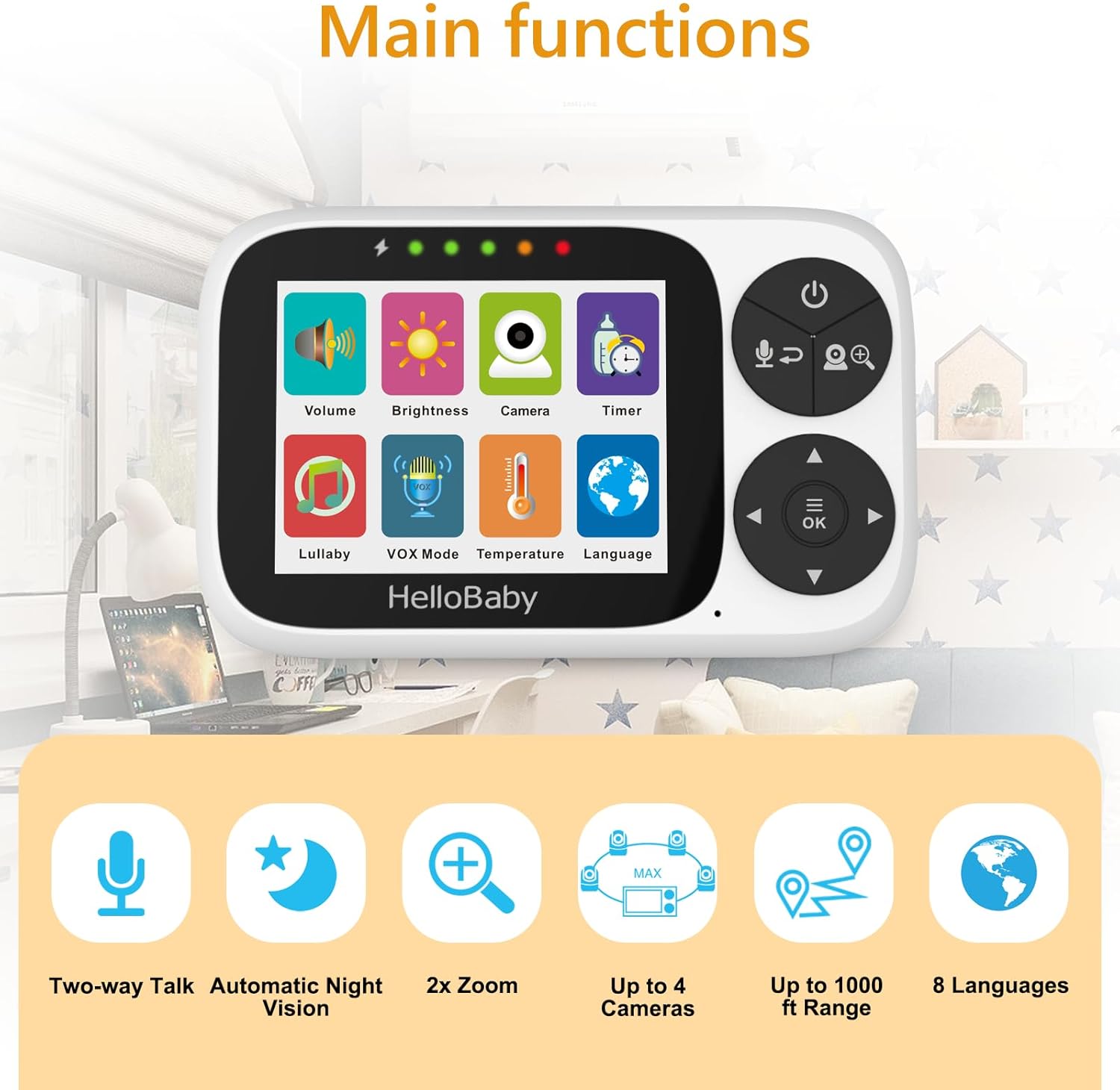 Thumbnail 3 de HelloBaby Baby Monitor 3.2"