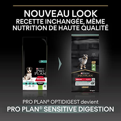 Detalle de Purina Pro Plan Sensitive Digestion - Croquettes Chiot Moyen Agneau (3 kg)