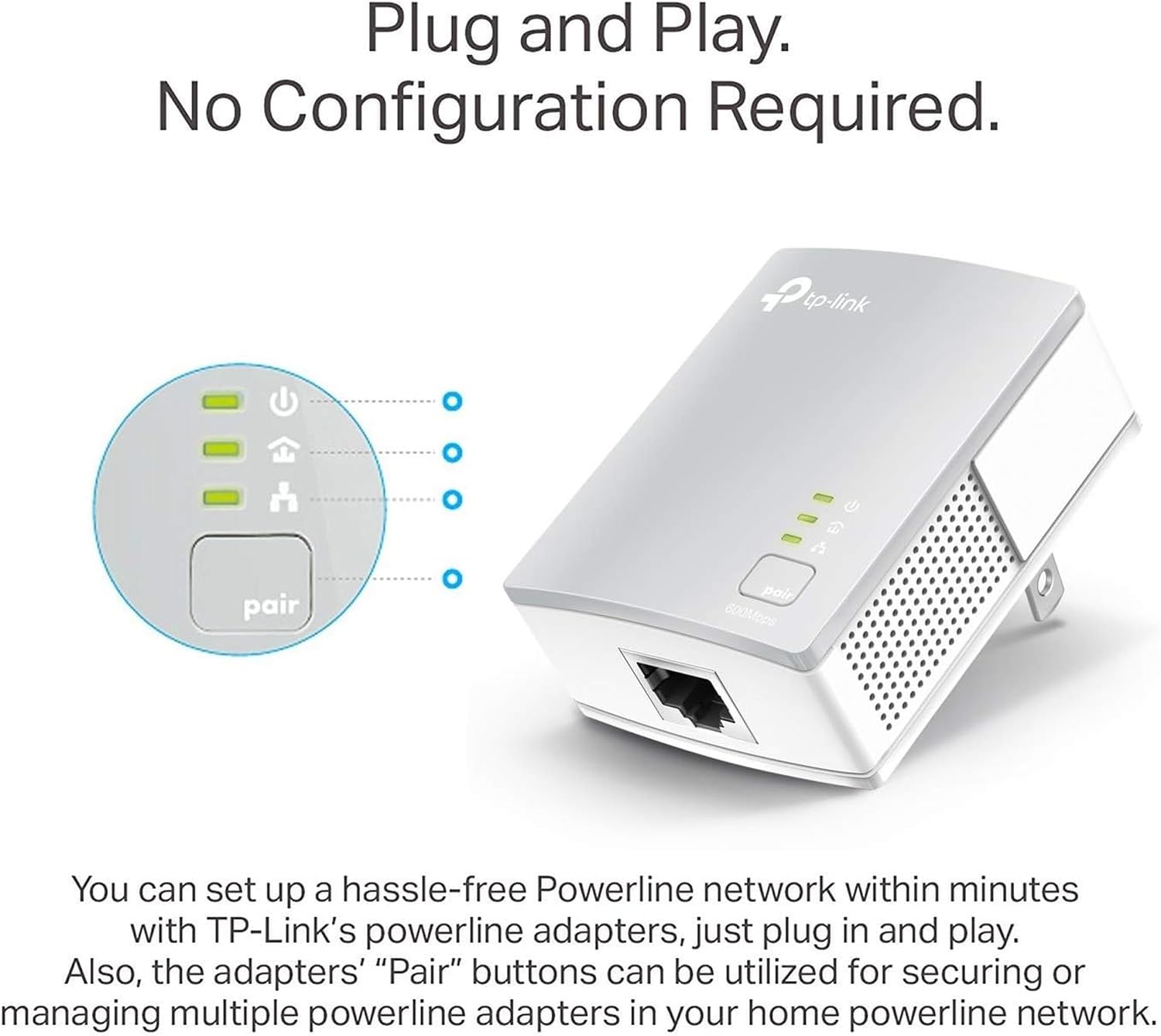 Thumbnail 4 de TP-Link TL-PA4010 AV600 Powerline Kit 1 GbE